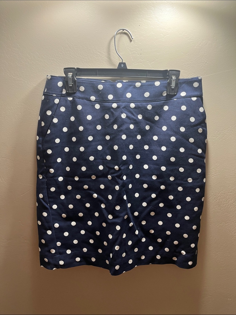 Merona Navy and White Polka Dot High-Waist Shorts